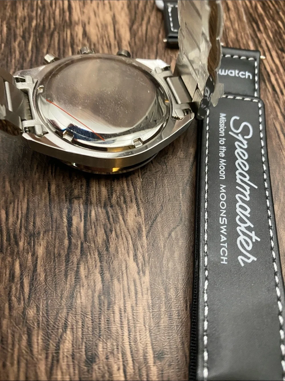 Omega x Swatch Speedmaster MoonSwatch Silver stainless steel  modded Chronograph